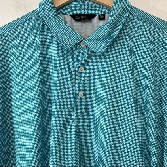 Walter Hagan Polo Shirt Men XXL  Short Sleeve Stretch Print Golf Work - Picture 2 of 11